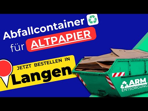 Abfallcontainer für Altpapier | Containerdienst Langen