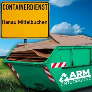 Containerdienst Hanau Mittelbuchen holt einen Altpapier-Container in Hanau Mittelbuchen ab - umweltfreundliche Entsorgung von Altpapier | ARM Entsorgung