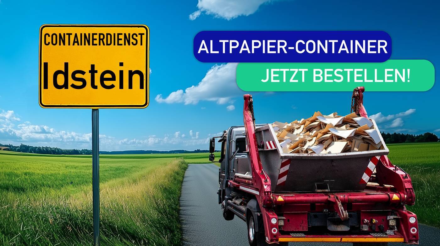 Containerdienst Idstein holt einen Altpapier-Container in Idstein ab - umweltfreundliche Entsorgung von Altpapier | ARM Entsorgung