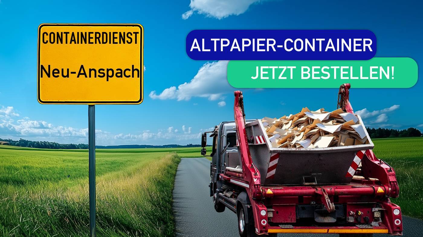 Containerdienst Neu-Anspach holt einen Altpapier-Container in Neu-Anspach ab - umweltfreundliche Entsorgung von Altpapier | ARM Entsorgung