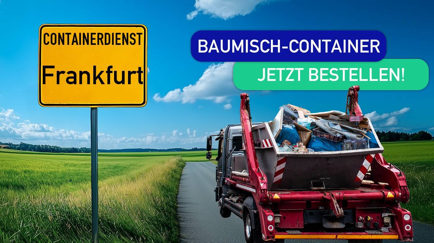Containerdienst Frankfurt holt einen Baumischabfall-Container in Frankfurt ab - umweltfreundliche Entsorgung von Baumischabfall | ARM Entsorgung