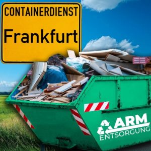 Containerdienst Frankfurt holt einen Baumischabfall-Container in Frankfurt ab - umweltfreundliche Entsorgung von Baumischabfall | ARM Entsorgung