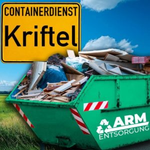 Containerdienst Kriftel holt einen Baumischabfall-Container in Kriftel ab - umweltfreundliche Entsorgung von Baumischabfall | ARM Entsorgung