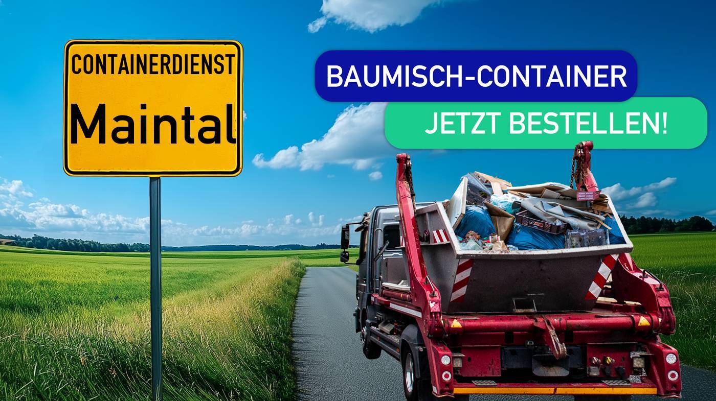 Containerdienst Maintal holt einen Baumischabfall-Container in Maintal ab - umweltfreundliche Entsorgung von Baumischabfall | ARM Entsorgung