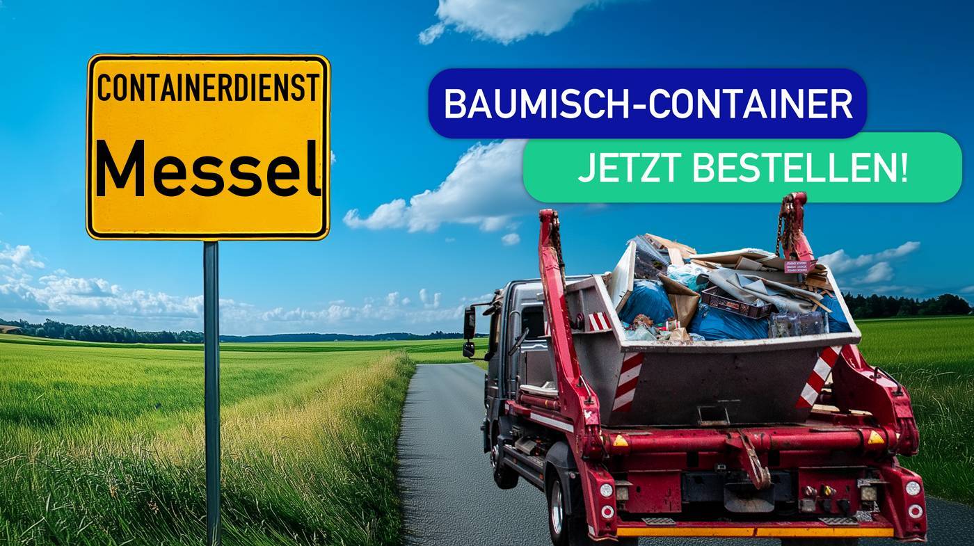 Containerdienst Messel holt einen Baumischabfall-Container in Messel ab - umweltfreundliche Entsorgung von Baumischabfall | ARM Entsorgung