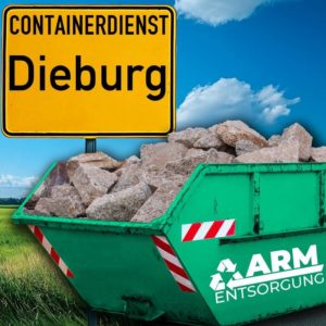 Containerdienst Dieburg holt einen Bauschutt-Container in Dieburg ab - umweltfreundliche Entsorgung von Bauschutt | ARM Entsorgung