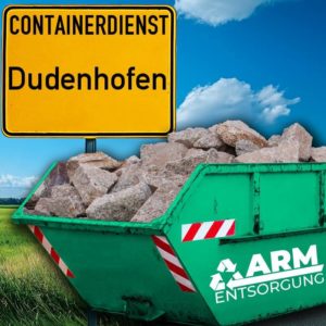 Containerdienst Dudenhofen holt einen Bauschutt-Container in Dudenhofen ab - umweltfreundliche Entsorgung von Bauschutt | ARM Entsorgung
