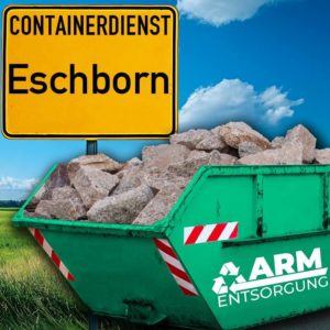 Containerdienst Eschborn holt einen Bauschutt-Container in Eschborn ab - umweltfreundliche Entsorgung von Bauschutt | ARM Entsorgung