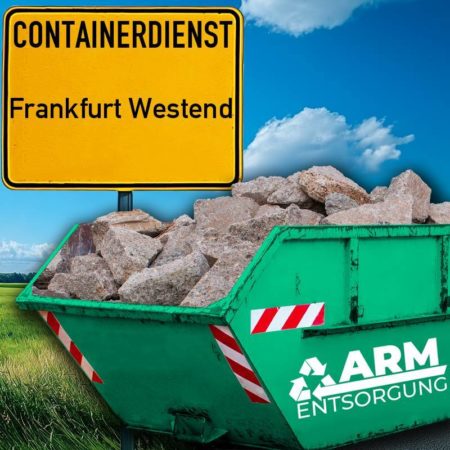 Containerdienst Frankfurt Westend holt einen Bauschutt-Container in Frankfurt Westend ab - umweltfreundliche Entsorgung von Bauschutt | ARM Entsorgung Containerdienst Frankfurt Westend holt einen Bauschutt-Container in Frankfurt Westend ab - umweltfreundliche Entsorgung von Bauschutt | ARM Entsorgung