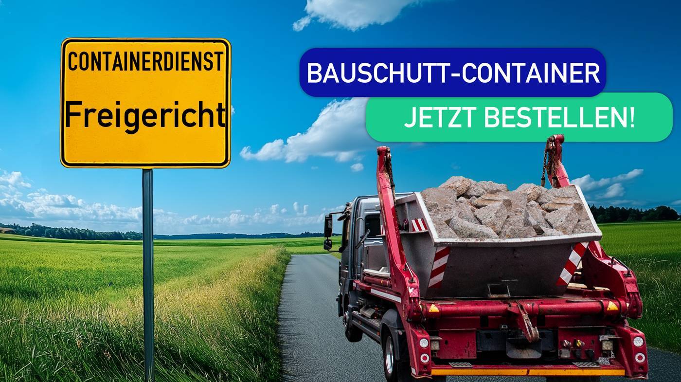 Containerdienst Freigericht holt einen Bauschutt-Container in Freigericht ab - umweltfreundliche Entsorgung von Bauschutt | ARM Entsorgung