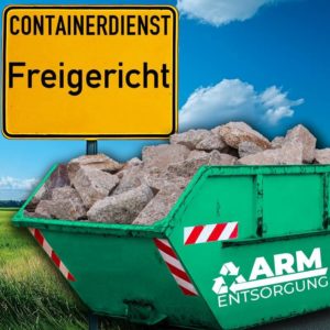 Containerdienst Freigericht holt einen Bauschutt-Container in Freigericht ab - umweltfreundliche Entsorgung von Bauschutt | ARM Entsorgung