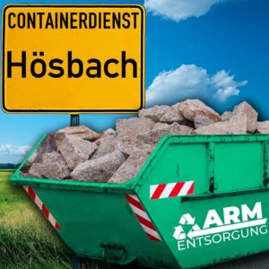 Containerdienst Hösbach holt einen Bauschutt-Container in Hösbach ab - umweltfreundliche Entsorgung von Bauschutt | ARM Entsorgung