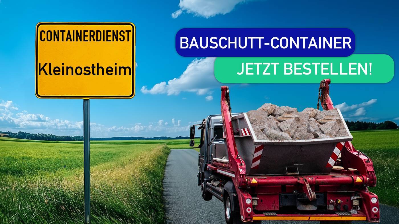Containerdienst Kleinostheim holt einen Bauschutt-Container in Kleinostheim ab - umweltfreundliche Entsorgung von Bauschutt | ARM Entsorgung