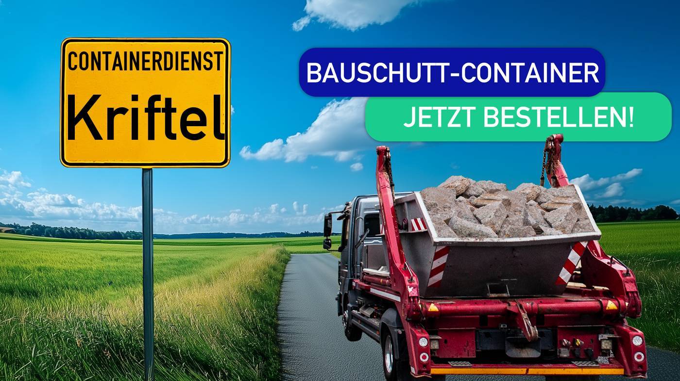 Containerdienst Kriftel holt einen Bauschutt-Container in Kriftel ab - umweltfreundliche Entsorgung von Bauschutt | ARM Entsorgung