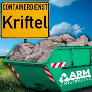 Containerdienst Kriftel holt einen Bauschutt-Container in Kriftel ab - umweltfreundliche Entsorgung von Bauschutt | ARM Entsorgung