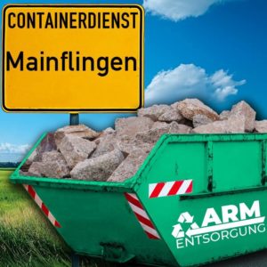 Containerdienst Mainflingen holt einen Bauschutt-Container in Mainflingen ab - umweltfreundliche Entsorgung von Bauschutt | ARM Entsorgung