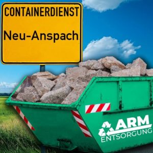 Containerdienst Neu-Anspach holt einen Bauschutt-Container in Neu-Anspach ab - umweltfreundliche Entsorgung von Bauschutt | ARM Entsorgung