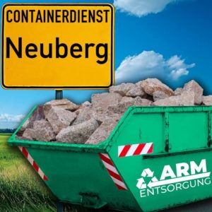 Containerdienst Neuberg holt einen Bauschutt-Container in Neuberg ab - umweltfreundliche Entsorgung von Bauschutt | ARM Entsorgung