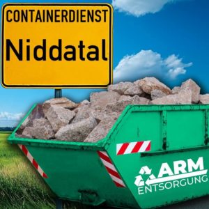 Containerdienst Niddatal holt einen Bauschutt-Container in Niddatal ab - umweltfreundliche Entsorgung von Bauschutt | ARM Entsorgung