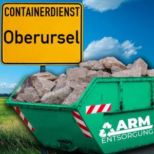 Containerdienst Oberursel holt einen Bauschutt-Container in Oberursel ab - umweltfreundliche Entsorgung von Bauschutt | ARM Entsorgung
