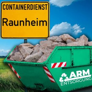 Containerdienst Raunheim holt einen Bauschutt-Container in Raunheim ab - umweltfreundliche Entsorgung von Bauschutt | ARM Entsorgung