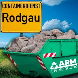 Containerdienst Rodgau holt einen Bauschutt-Container in Rodgau ab - umweltfreundliche Entsorgung von Bauschutt | ARM Entsorgung