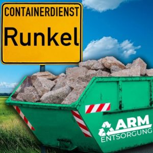 Containerdienst Runkel holt einen Bauschutt-Container in Runkel ab - umweltfreundliche Entsorgung von Bauschutt | ARM Entsorgung
