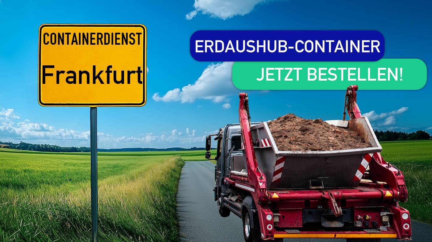 Containerdienst Frankfurt holt einen Erde-Container in Frankfurt ab - umweltfreundliche Entsorgung von Erde | ARM Entsorgung