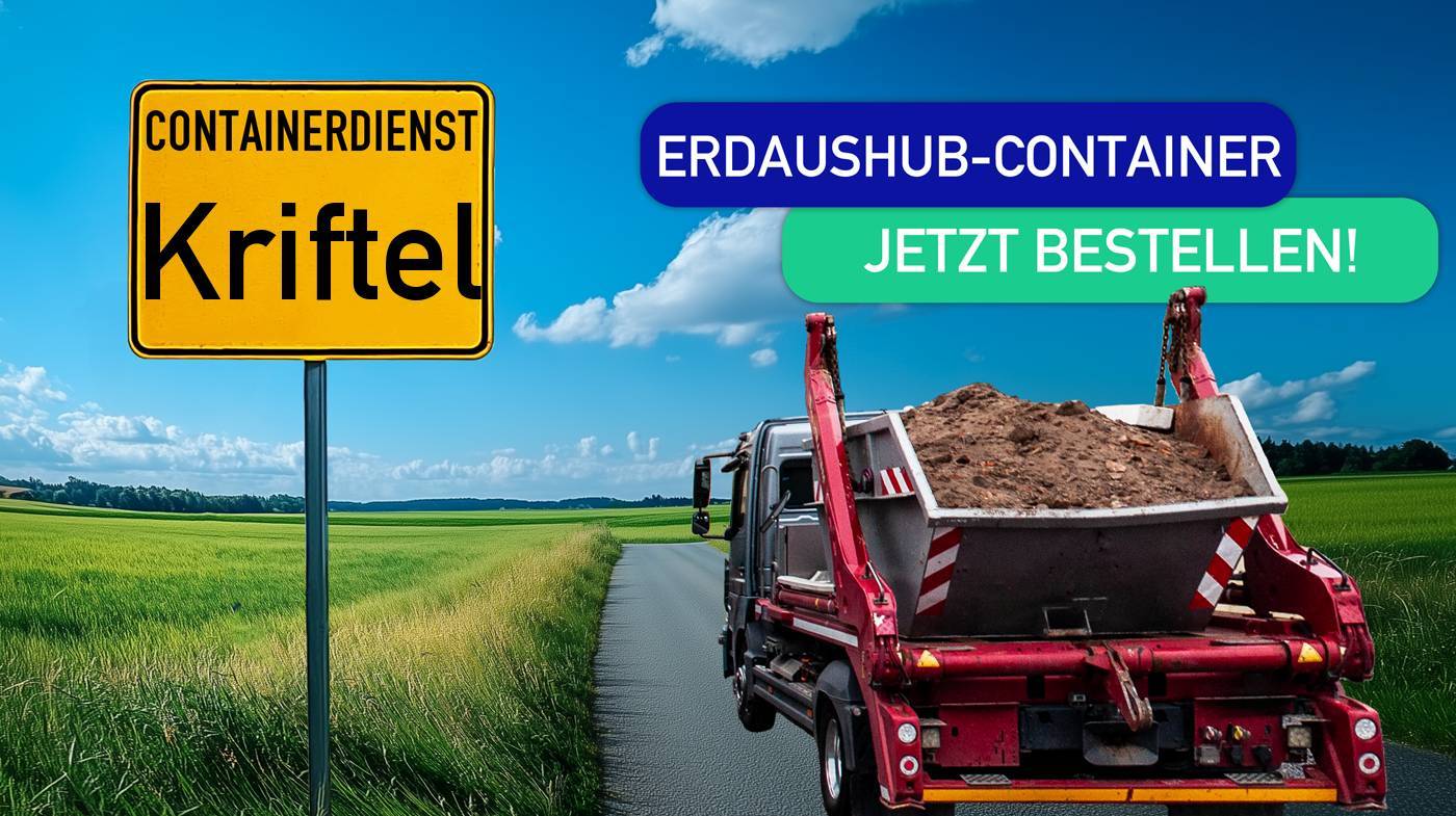 Containerdienst Kriftel holt einen Erde-Container in Kriftel ab - umweltfreundliche Entsorgung von Erde | ARM Entsorgung