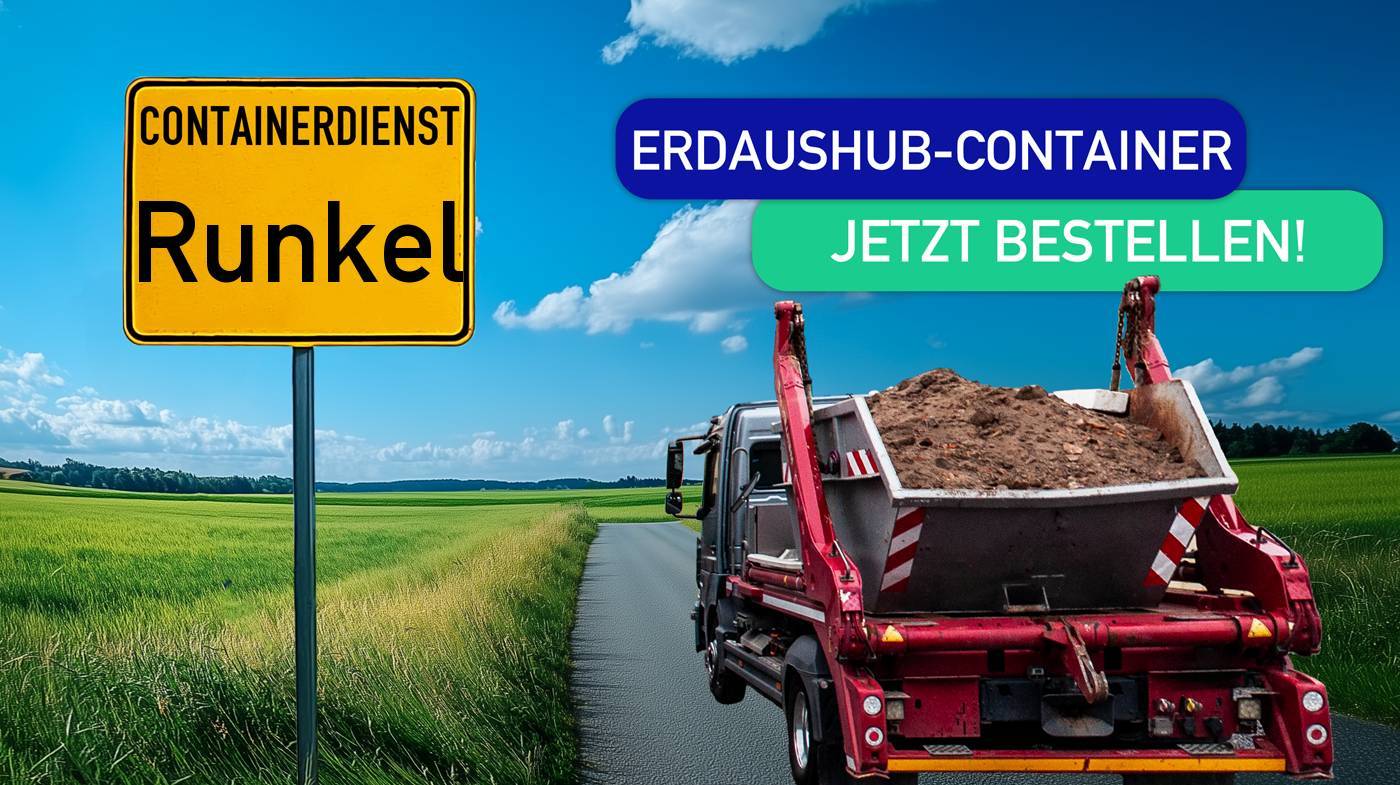 Containerdienst Runkel holt einen Erde-Container in Runkel ab - umweltfreundliche Entsorgung von Erde | ARM Entsorgung