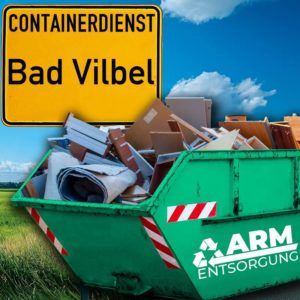Containerdienst Bad Vilbel holt einen Sperrmüll-Container in Bad Vilbel ab - umweltfreundliche Entsorgung von Sperrmüll | ARM Entsorgung