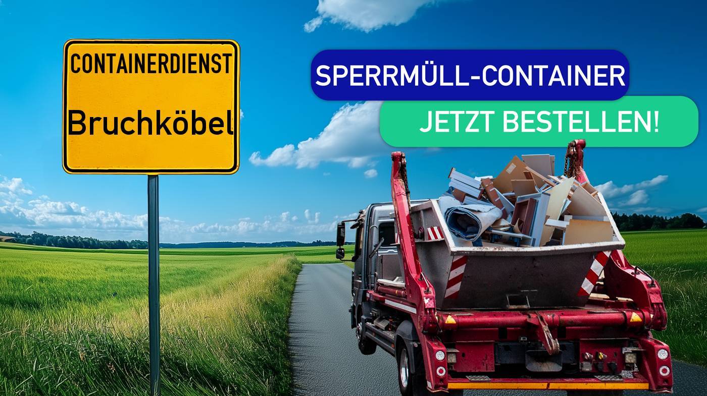 Containerdienst Bruchköbel holt einen Sperrmüll-Container in Bruchköbel ab - umweltfreundliche Entsorgung von Sperrmüll | ARM Entsorgung