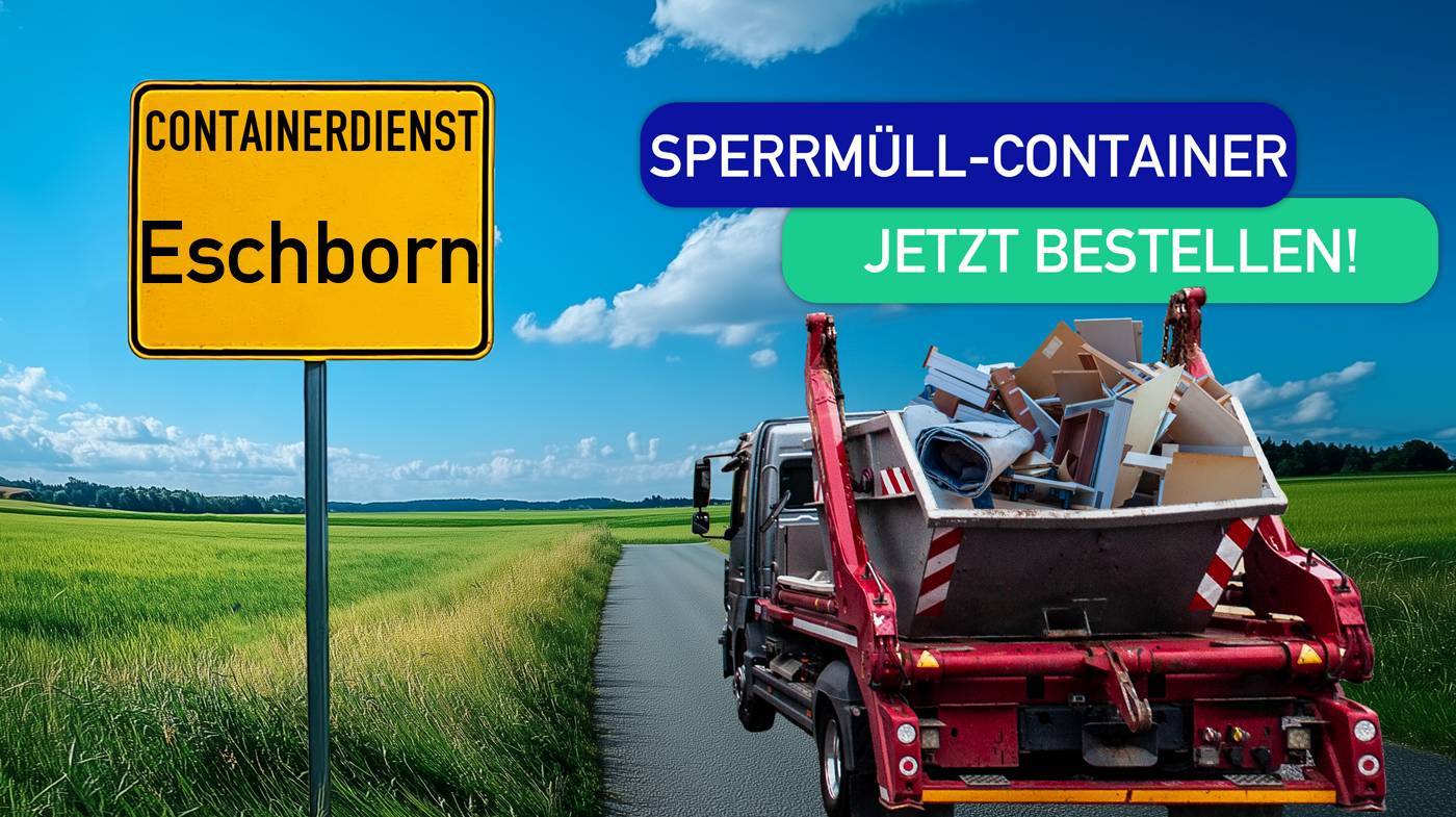 Containerdienst Eschborn holt einen Sperrmüll-Container in Eschborn ab - umweltfreundliche Entsorgung von Sperrmüll | ARM Entsorgung