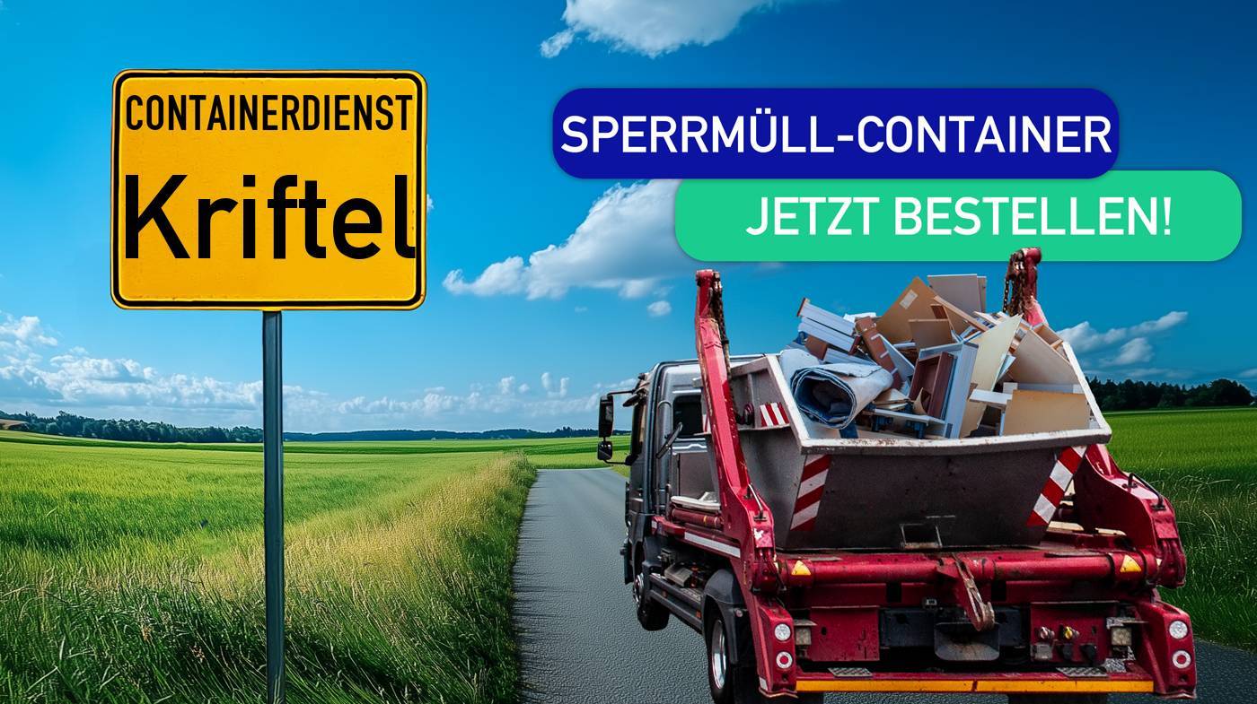 Containerdienst Kriftel holt einen Sperrmüll-Container in Kriftel ab - umweltfreundliche Entsorgung von Sperrmüll | ARM Entsorgung