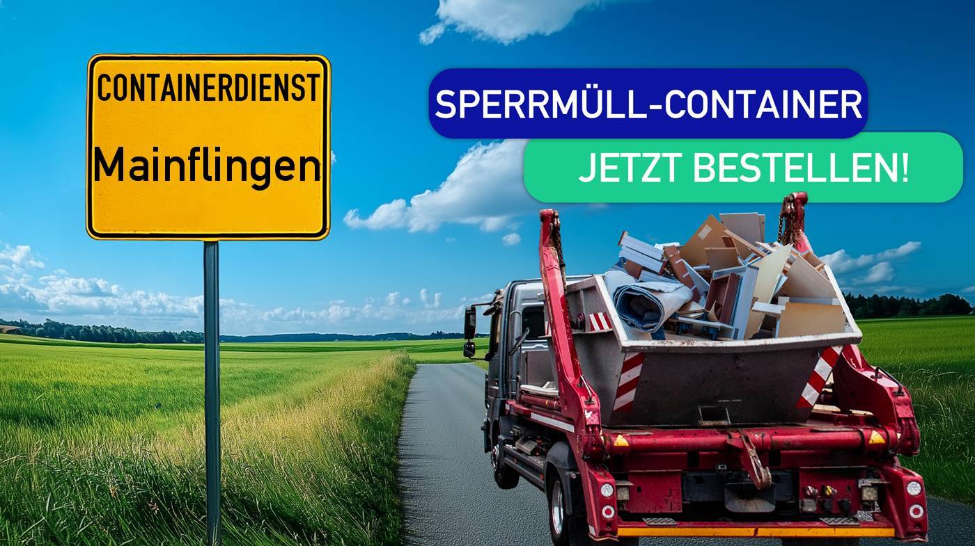 Containerdienst Mainflingen holt einen Sperrmüll-Container in Mainflingen ab - umweltfreundliche Entsorgung von Sperrmüll | ARM Entsorgung