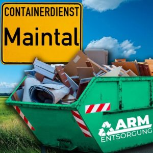 Containerdienst Maintal holt einen Sperrmüll-Container in Maintal ab - umweltfreundliche Entsorgung von Sperrmüll | ARM Entsorgung