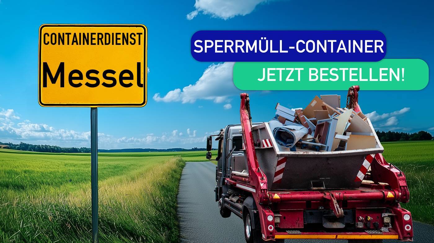 Containerdienst Messel holt einen Sperrmüll-Container in Messel ab - umweltfreundliche Entsorgung von Sperrmüll | ARM Entsorgung