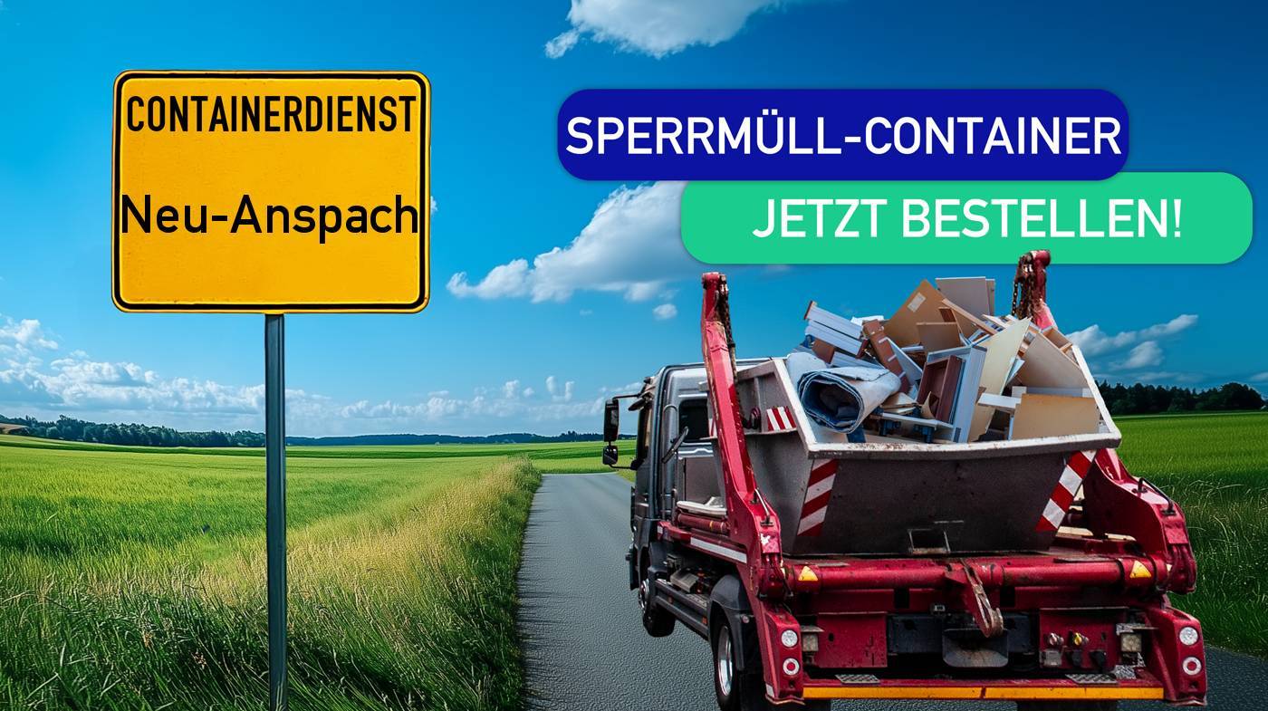 Containerdienst Neu-Anspach holt einen Sperrmüll-Container in Neu-Anspach ab - umweltfreundliche Entsorgung von Sperrmüll | ARM Entsorgung