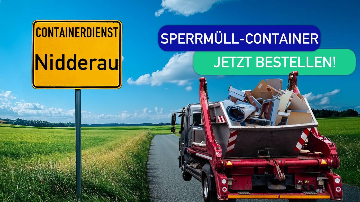 Containerdienst Nidderau holt einen Sperrmüll-Container in Nidderau ab - umweltfreundliche Entsorgung von Sperrmüll | ARM Entsorgung