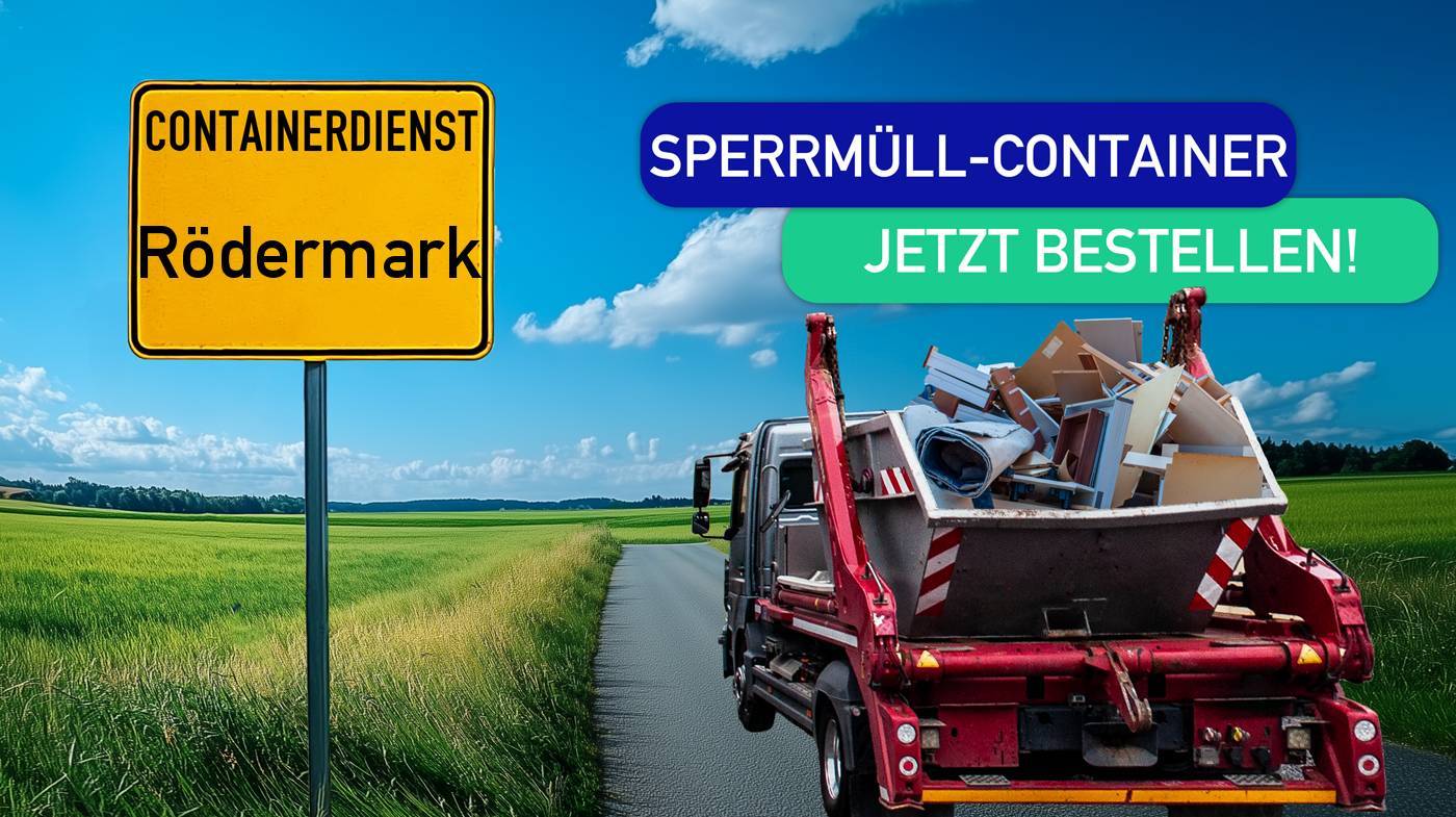Containerdienst Rödermark holt einen Sperrmüll-Container in Rödermark ab - umweltfreundliche Entsorgung von Sperrmüll | ARM Entsorgung