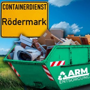 Containerdienst Rödermark holt einen Sperrmüll-Container in Rödermark ab - umweltfreundliche Entsorgung von Sperrmüll | ARM Entsorgung