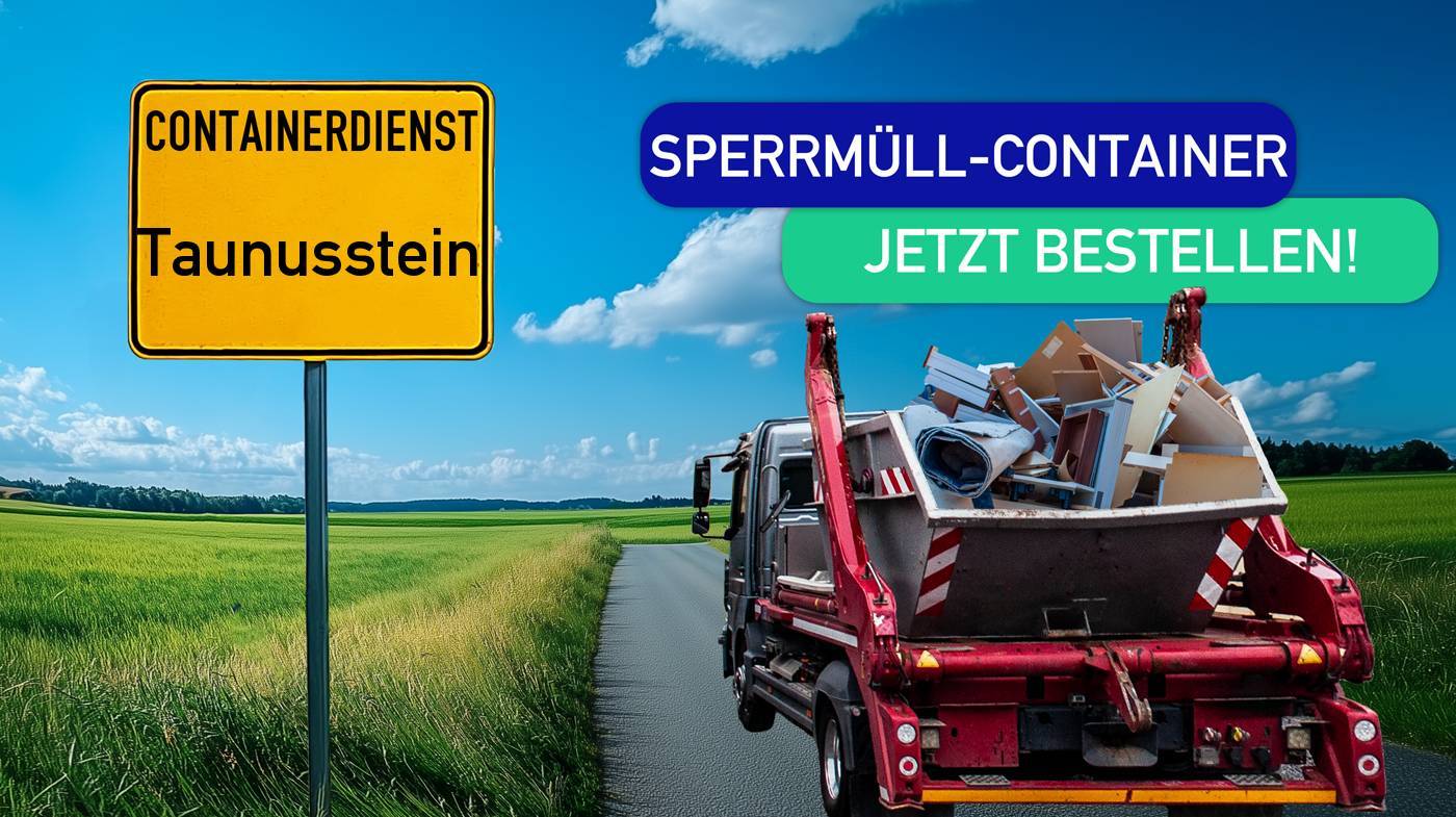 Containerdienst Taunusstein holt einen Sperrmüll-Container in Taunusstein ab - umweltfreundliche Entsorgung von Sperrmüll | ARM Entsorgung