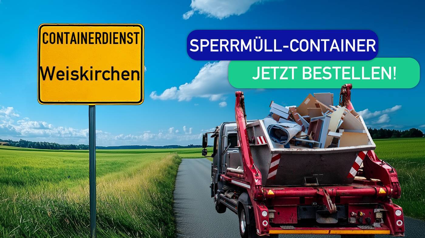 Containerdienst Weiskirchen holt einen Sperrmüll-Container in Weiskirchen ab - umweltfreundliche Entsorgung von Sperrmüll | ARM Entsorgung