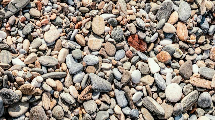 Zierkieselsteine Natur, Flusskiesel, Schüttgut-Lieferung von ARM Entsorgung Hanau