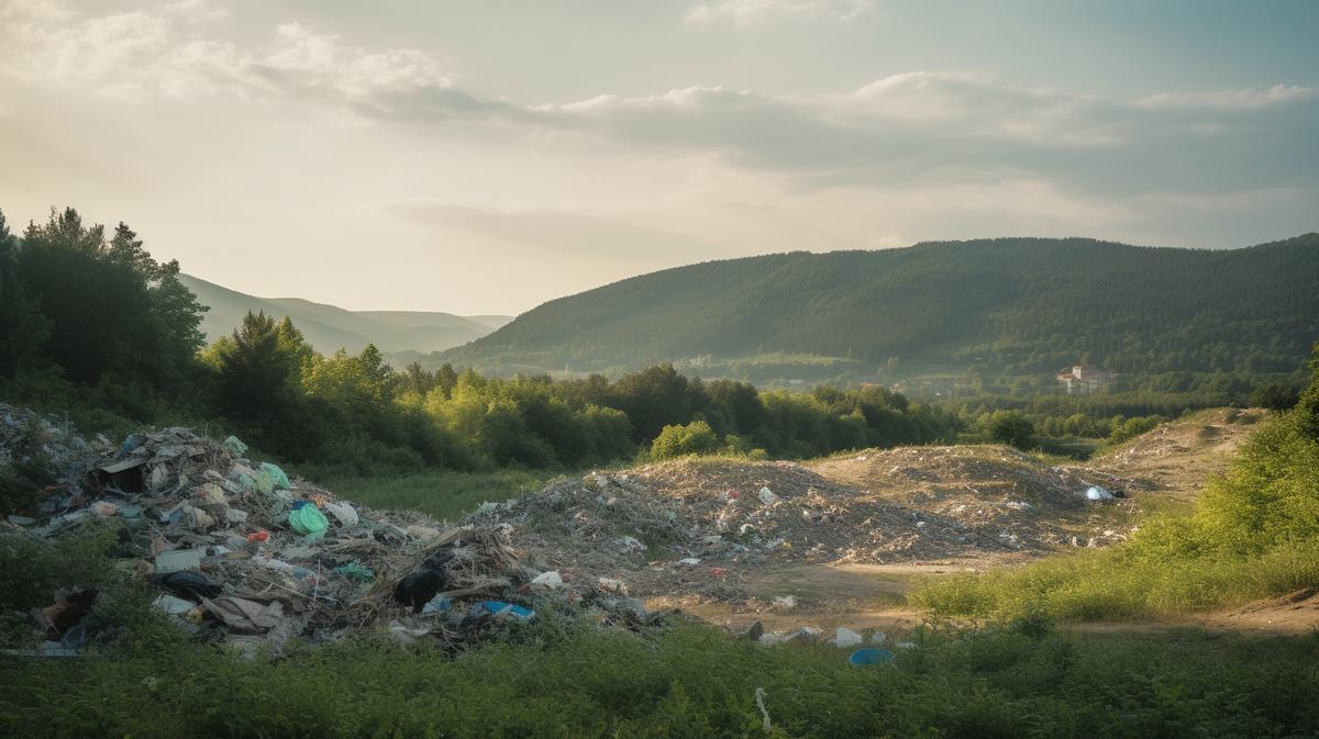 Arglos in die Landschaft gekippter Abfall, der nicht ordnungsgemäß durch professionelle Entsorger beseitigt wurde